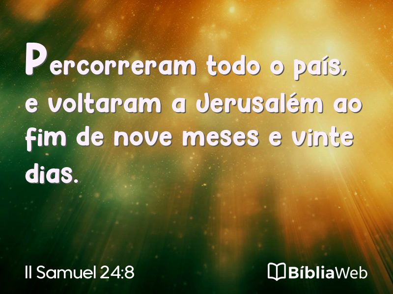 II Samuel 24:8 em imagem para compartilhar