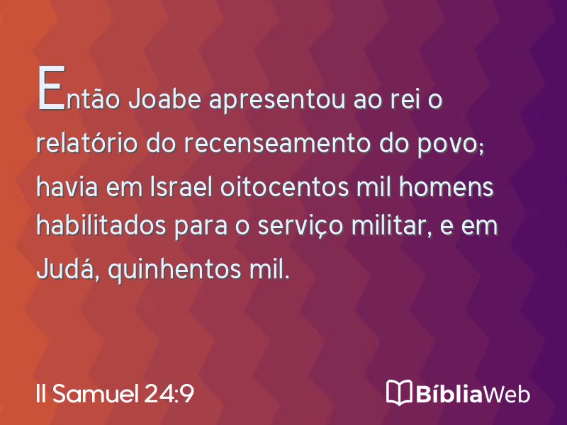 II Samuel 24:9 em imagem para compartilhar