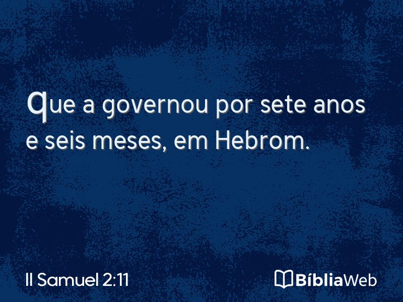 II Samuel 2:11 em imagem para compartilhar