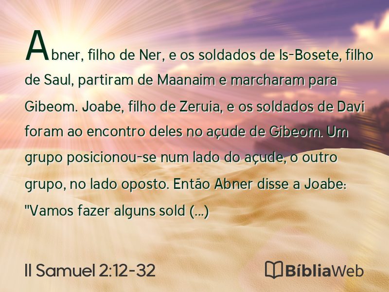 II Samuel 2:12-32 em imagem para compartilhar