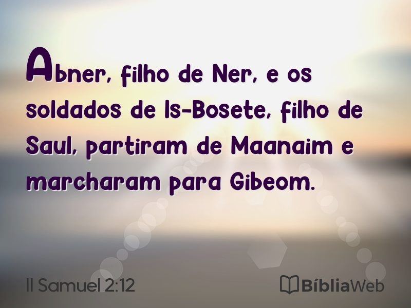 II Samuel 2:12 em imagem para compartilhar