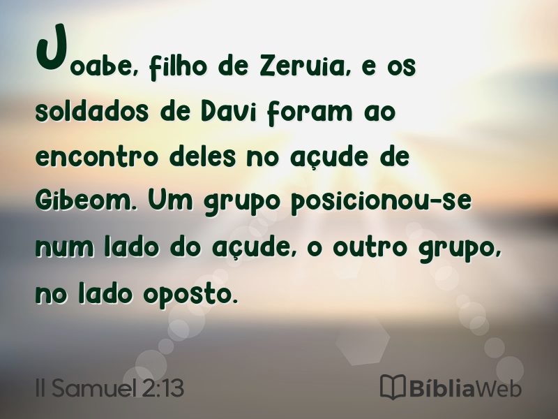 II Samuel 2:13 em imagem para compartilhar