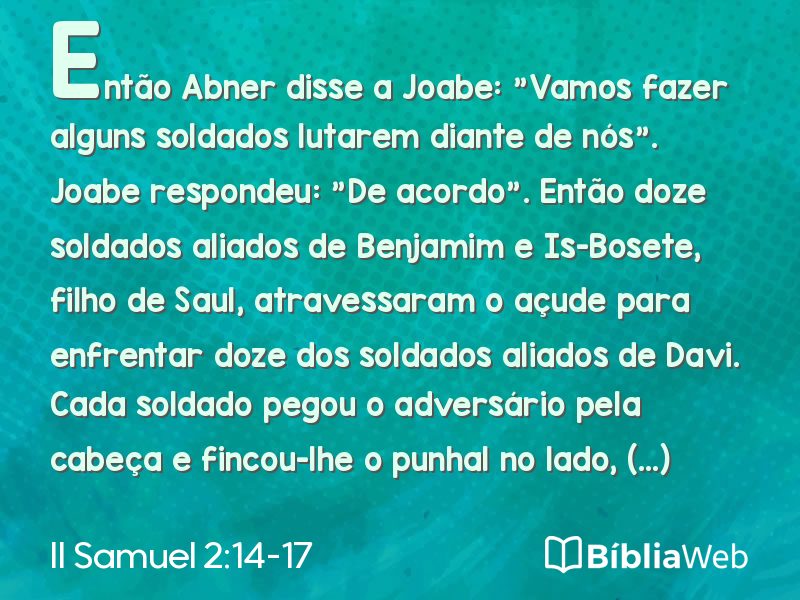 II Samuel 2:14-17 em imagem para compartilhar