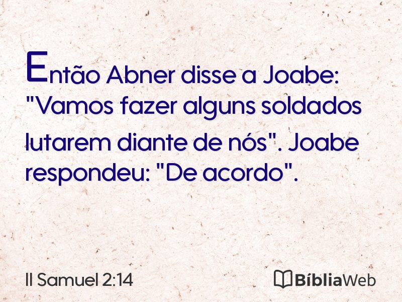 II Samuel 2:14 em imagem para compartilhar