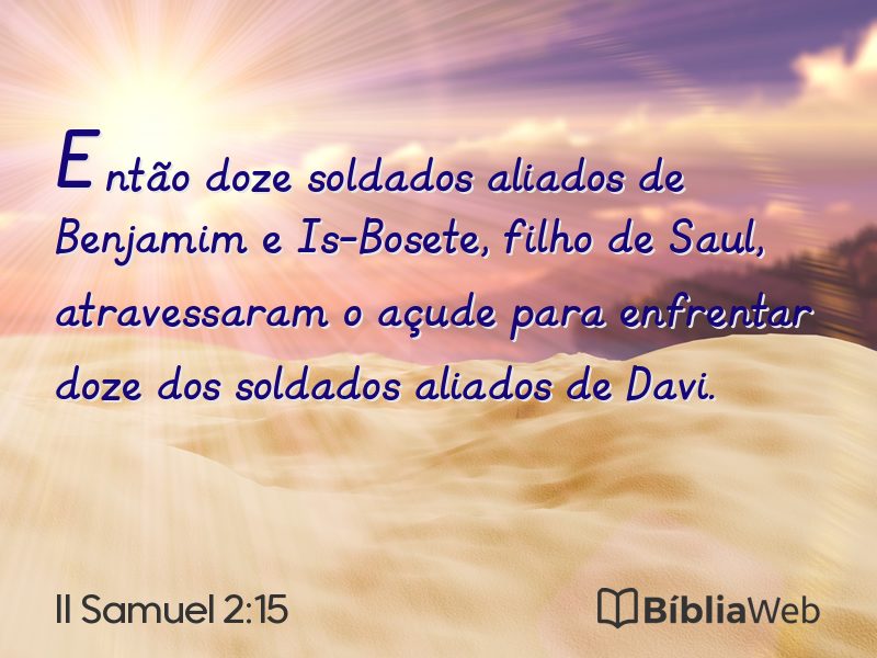 II Samuel 2:15 em imagem para compartilhar
