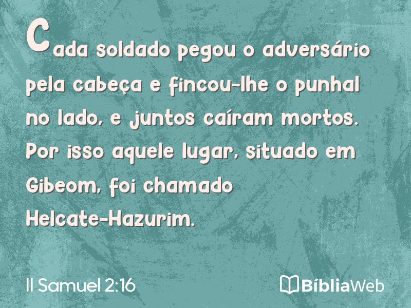 II Samuel 2:16 em imagem para compartilhar
