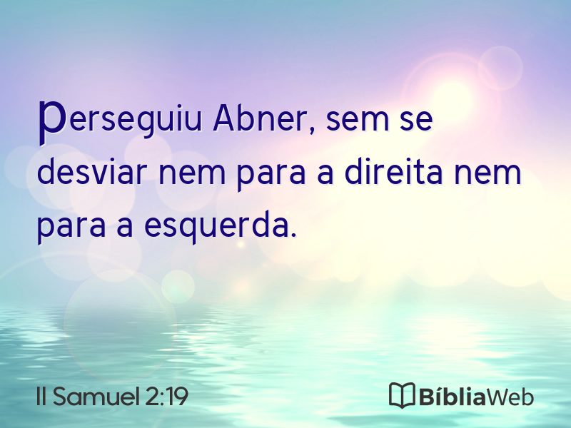 II Samuel 2:19 em imagem para compartilhar