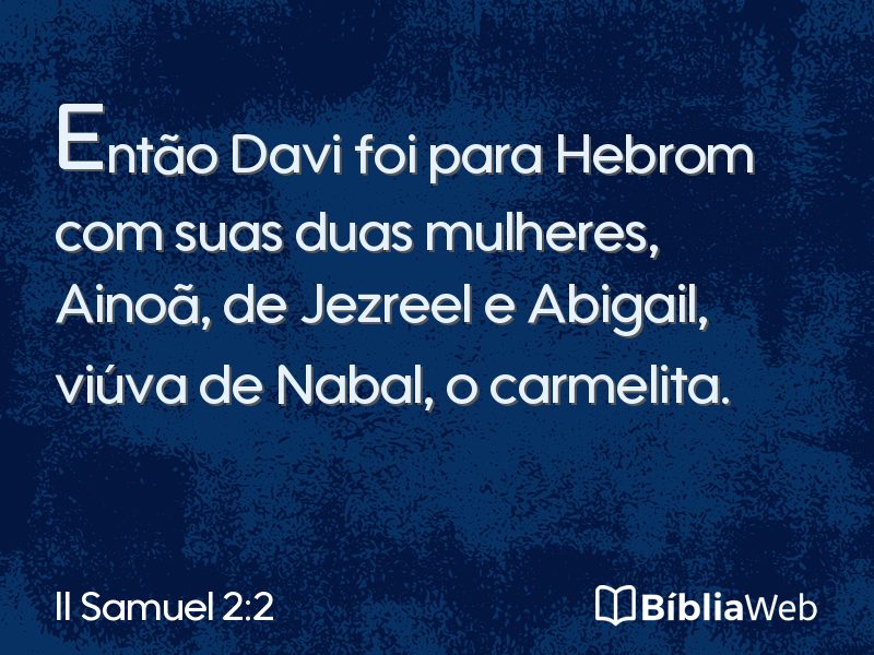 II Samuel 2:2 em imagem para compartilhar