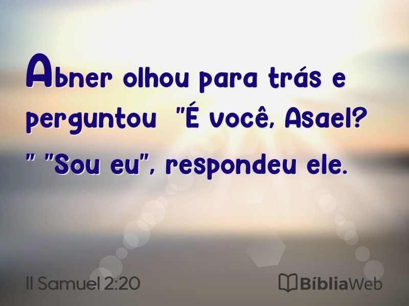 II Samuel 2:20 em imagem para compartilhar