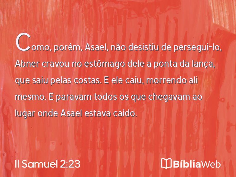 II Samuel 2:23 em imagem para compartilhar