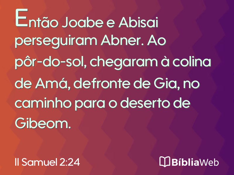 II Samuel 2:24 em imagem para compartilhar
