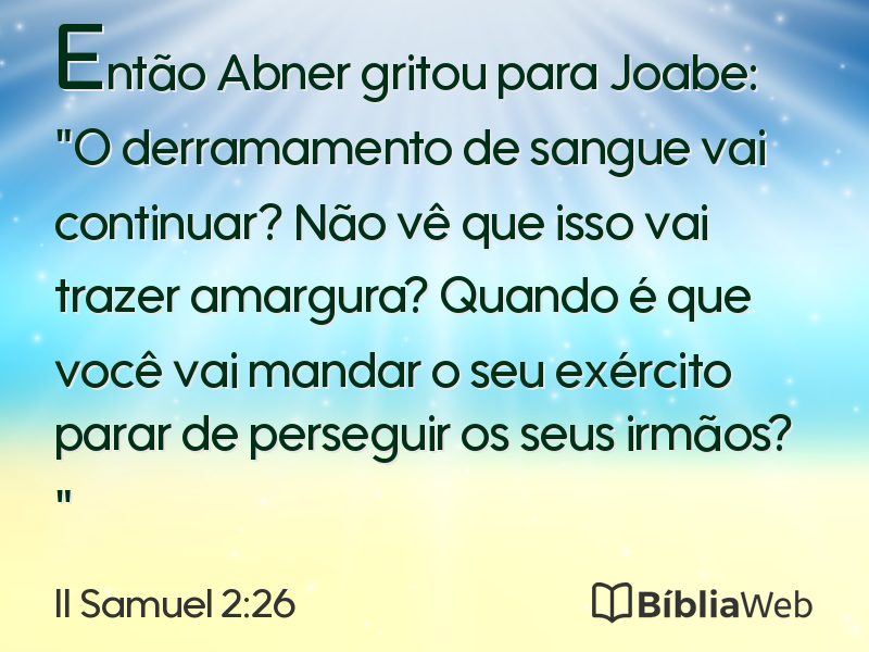 II Samuel 2:26 em imagem para compartilhar
