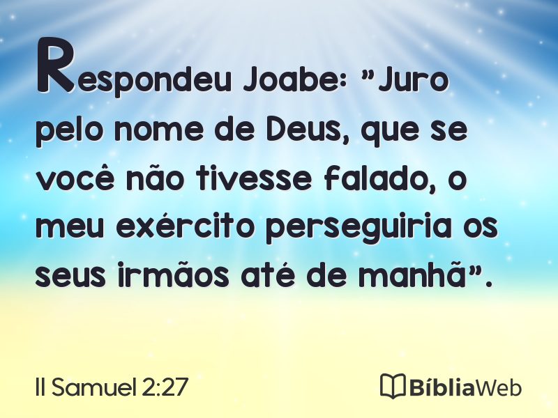 II Samuel 2:27 em imagem para compartilhar