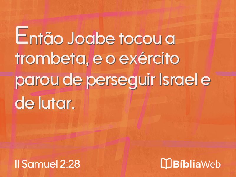II Samuel 2:28 em imagem para compartilhar