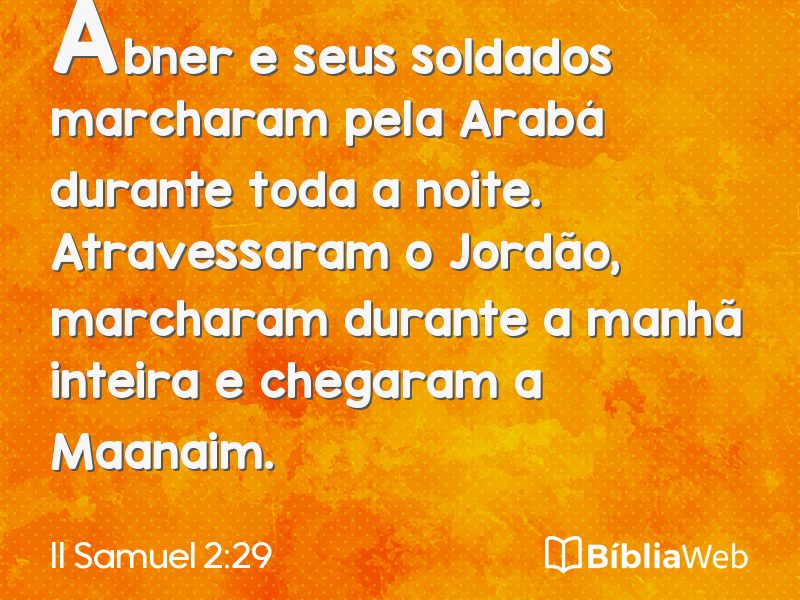 II Samuel 2:29 em imagem para compartilhar