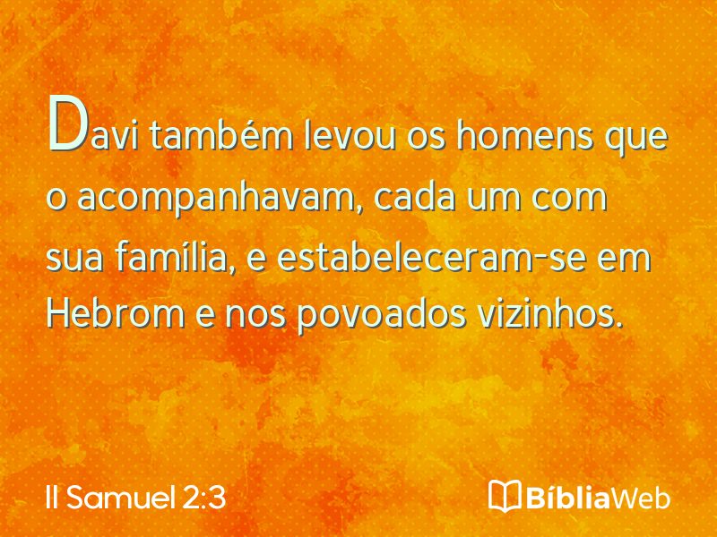 II Samuel 2:3 em imagem para compartilhar