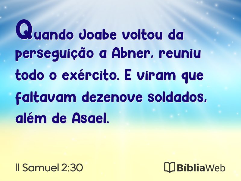 II Samuel 2:30 em imagem para compartilhar