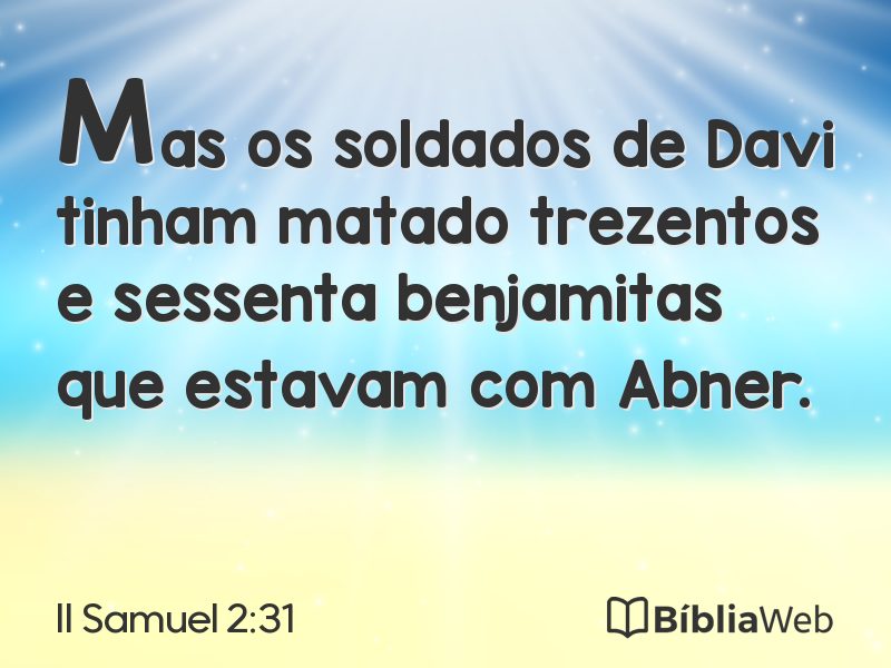 II Samuel 2:31 em imagem para compartilhar