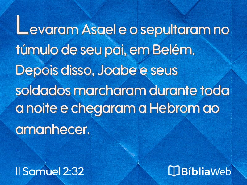 II Samuel 2:32 em imagem para compartilhar