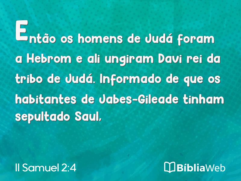 II Samuel 2:4 em imagem para compartilhar
