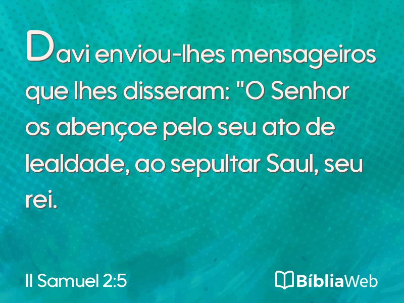 II Samuel 2:5 em imagem para compartilhar