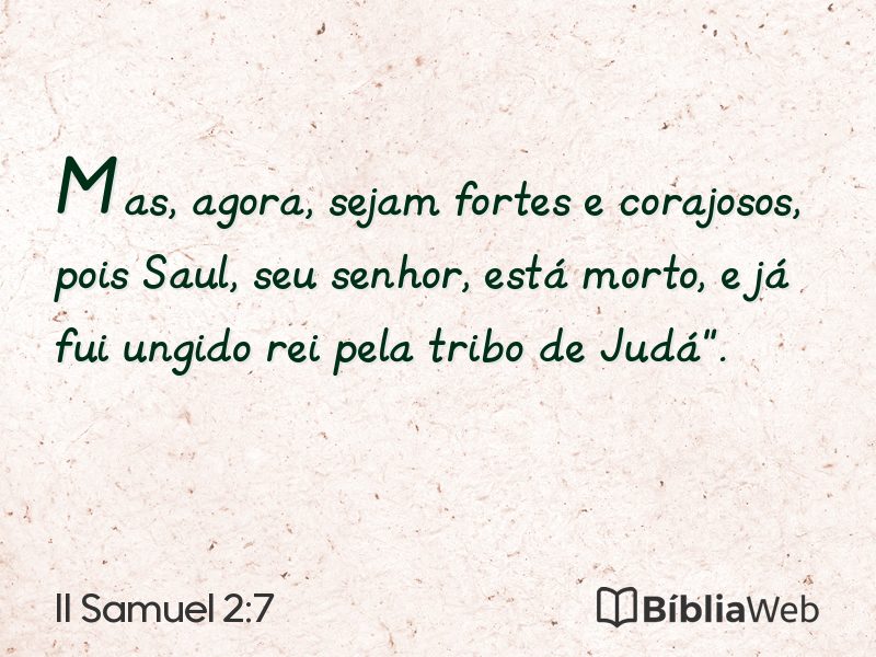 II Samuel 2:7 em imagem para compartilhar