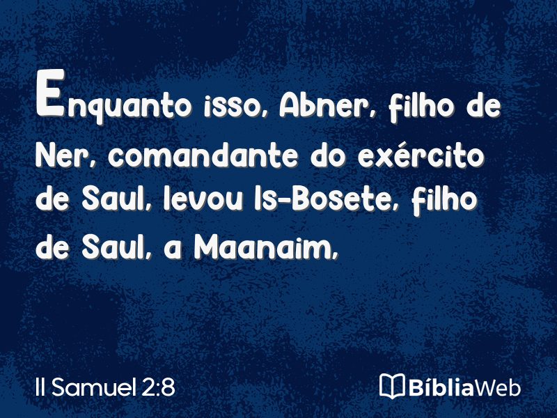 II Samuel 2:8 em imagem para compartilhar