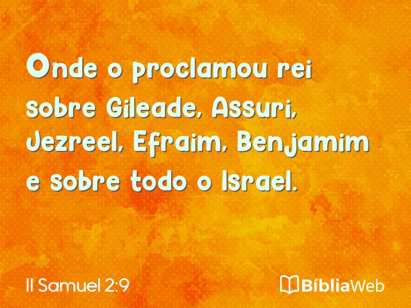 II Samuel 2:9 em imagem para compartilhar