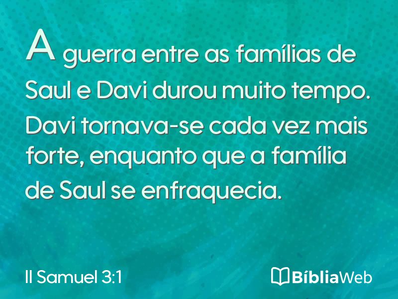II Samuel 3:1 em imagem para compartilhar