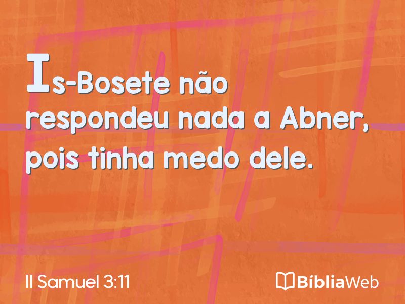 II Samuel 3:11 em imagem para compartilhar