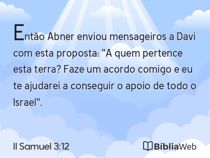 II Samuel 3:12 em imagem para compartilhar
