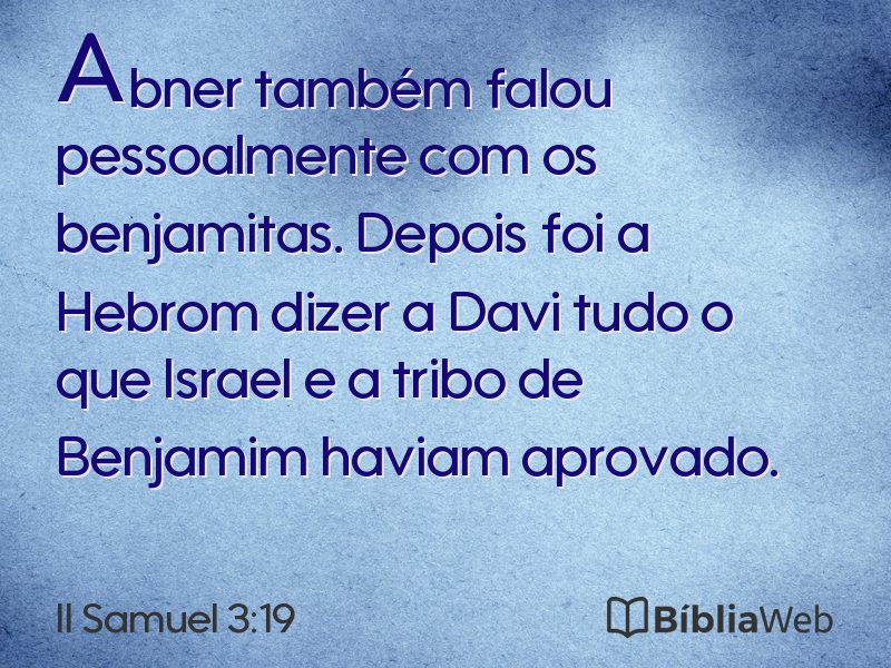 II Samuel 3:19 em imagem para compartilhar
