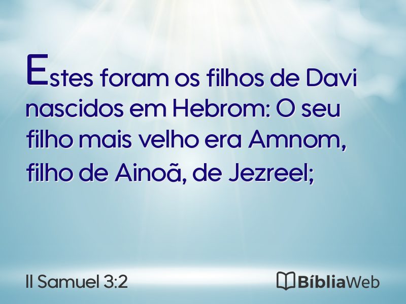II Samuel 3:2 em imagem para compartilhar
