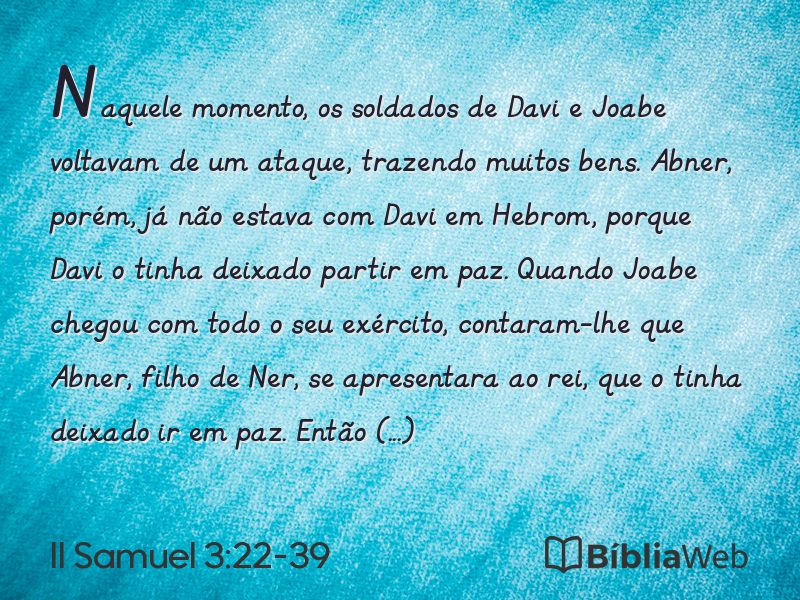 II Samuel 3:22-39 em imagem para compartilhar