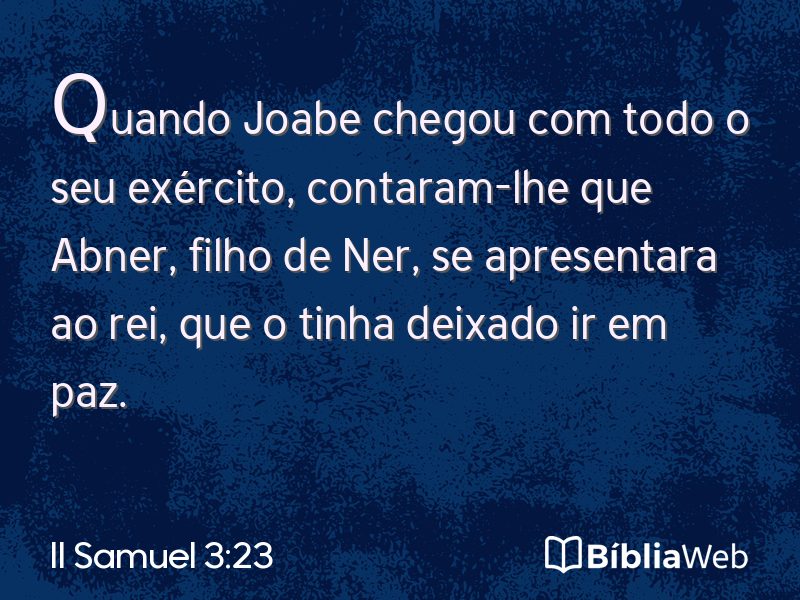 II Samuel 3:23 em imagem para compartilhar
