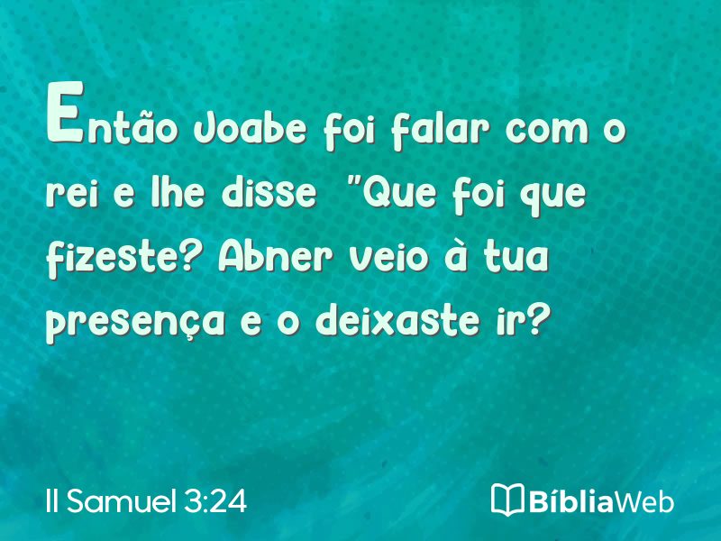 II Samuel 3:24 em imagem para compartilhar