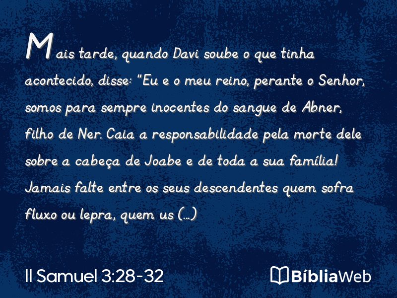II Samuel 3:28-32 em imagem para compartilhar