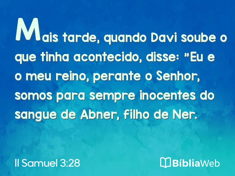 II Samuel 3:28 em imagem para compartilhar