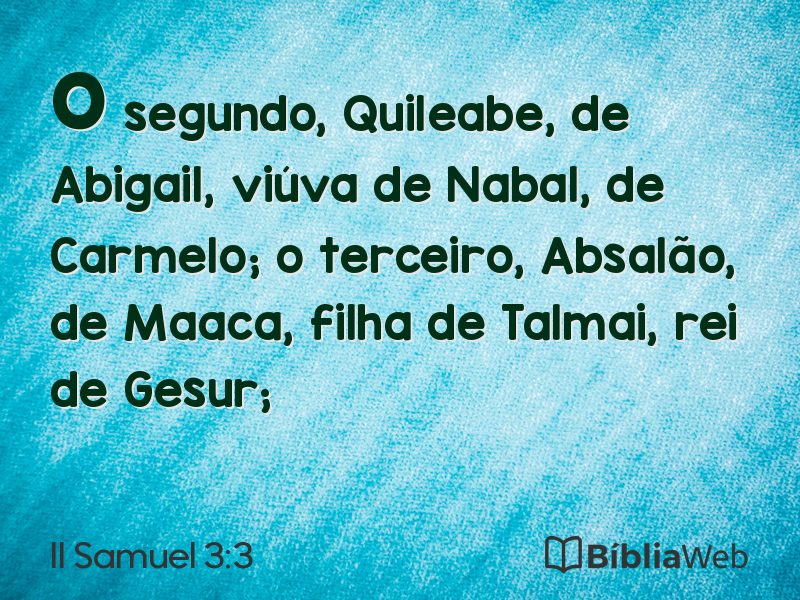 II Samuel 3:3 em imagem para compartilhar
