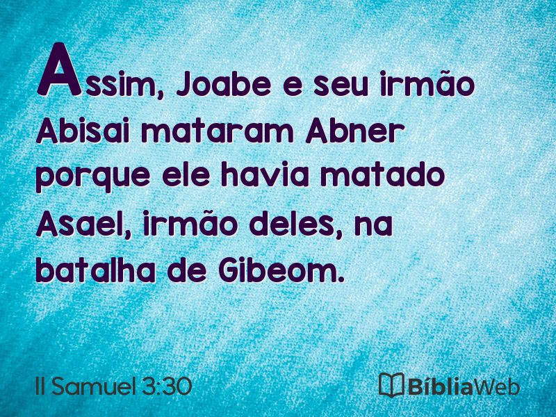 II Samuel 3:30 em imagem para compartilhar