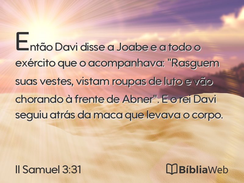 II Samuel 3:31 em imagem para compartilhar