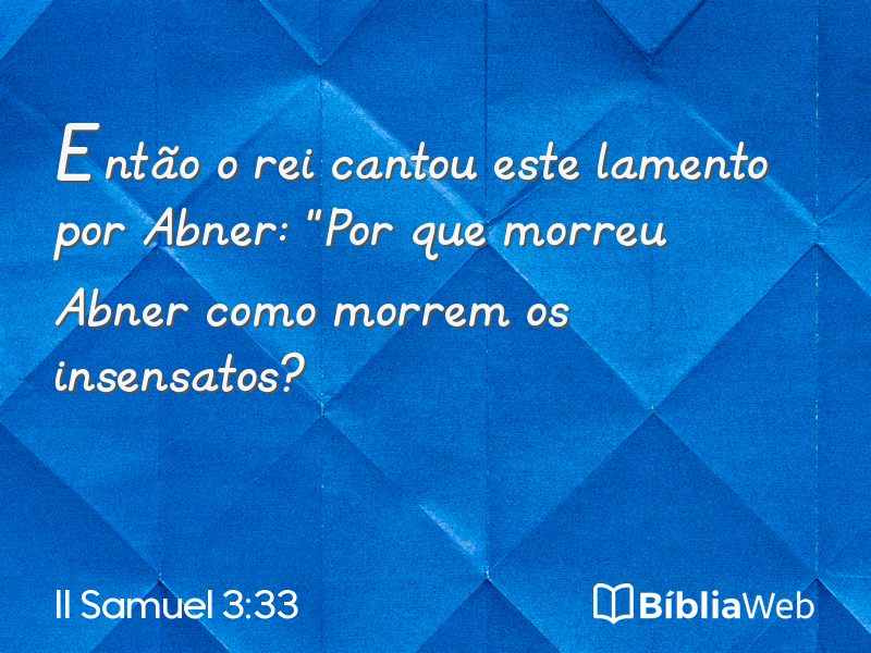 II Samuel 3:33 em imagem para compartilhar