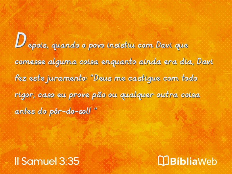 II Samuel 3:35 em imagem para compartilhar