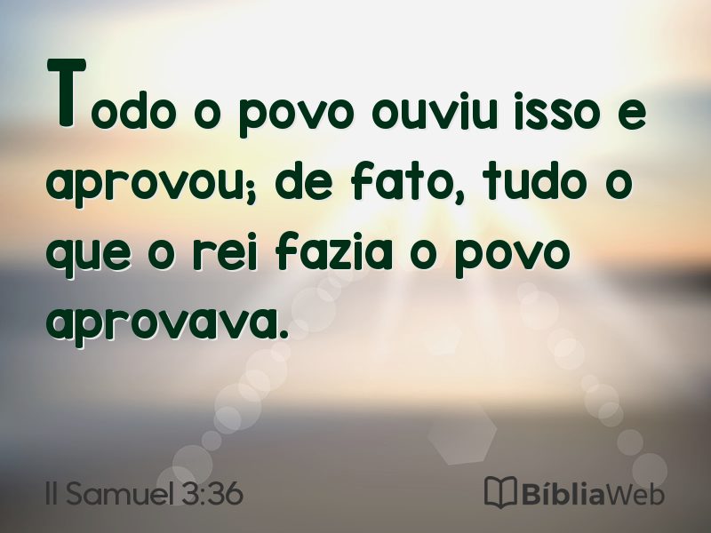 II Samuel 3:36 em imagem para compartilhar
