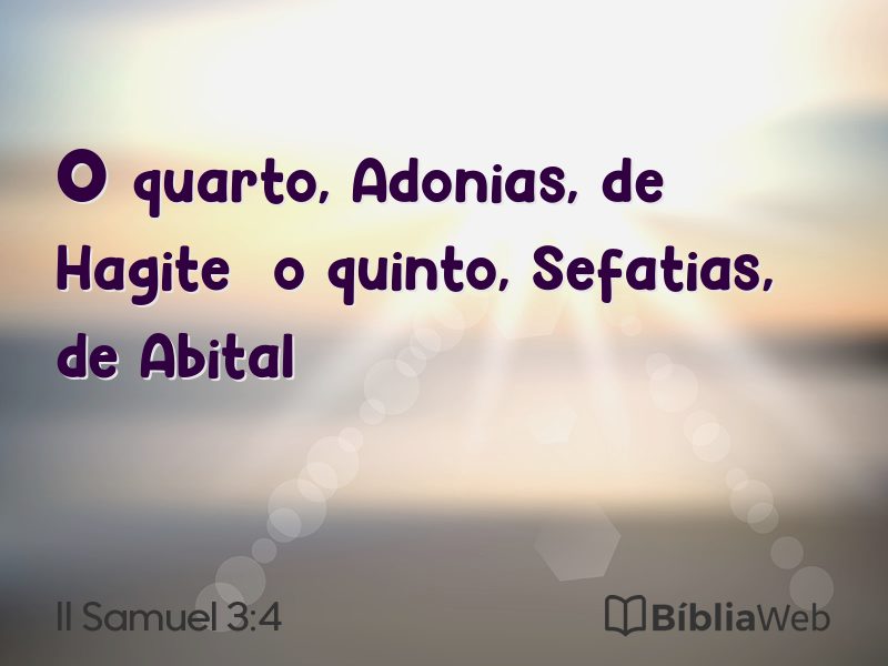 II Samuel 3:4 em imagem para compartilhar
