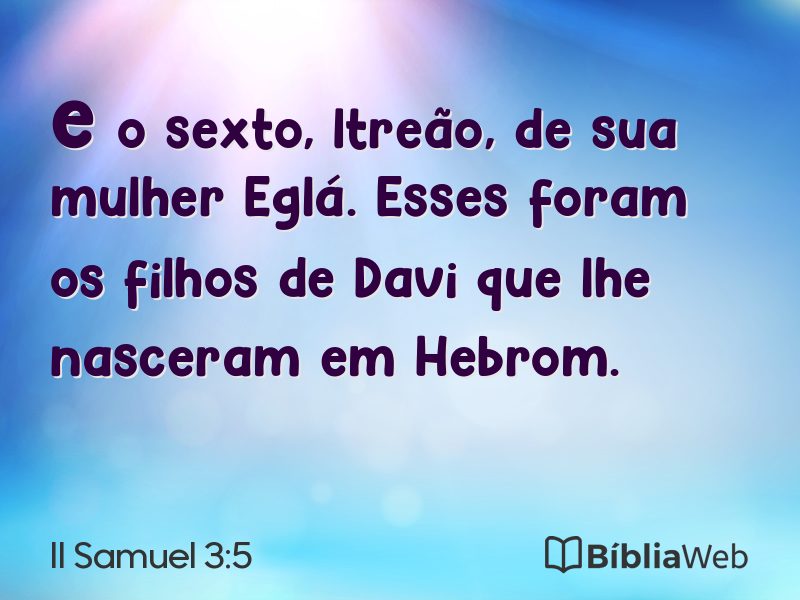 II Samuel 3:5 em imagem para compartilhar
