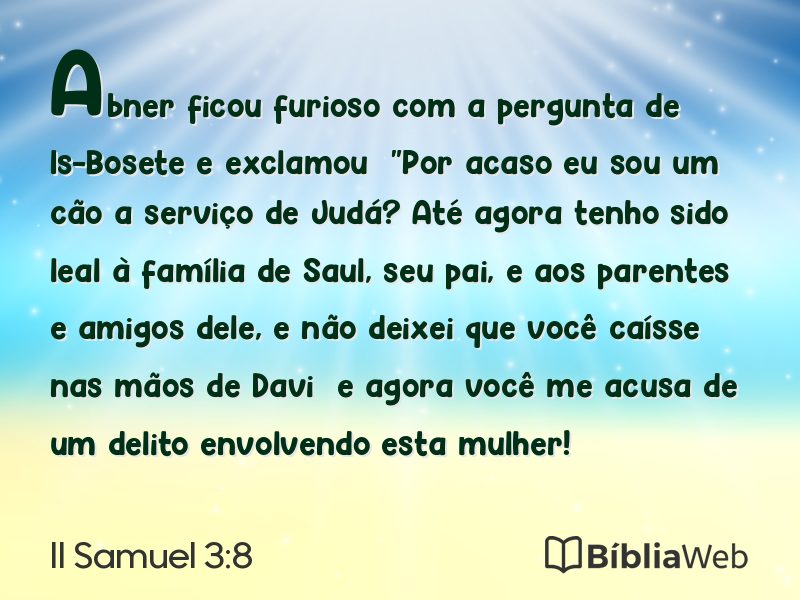 II Samuel 3:8 em imagem para compartilhar