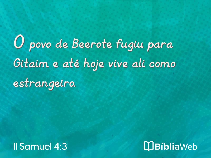 II Samuel 4:3 em imagem para compartilhar