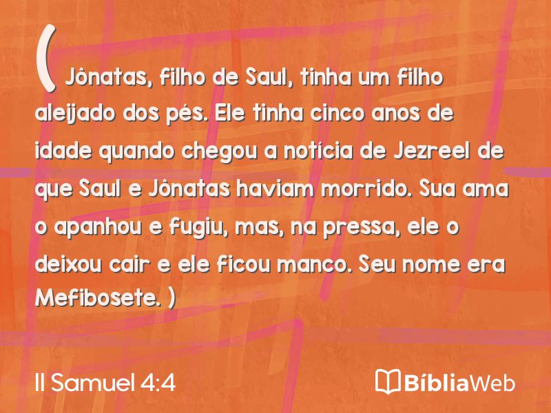 II Samuel 4:4 em imagem para compartilhar