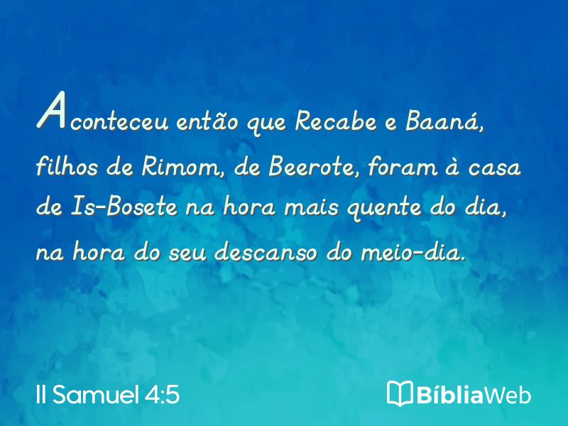 II Samuel 4:5 em imagem para compartilhar